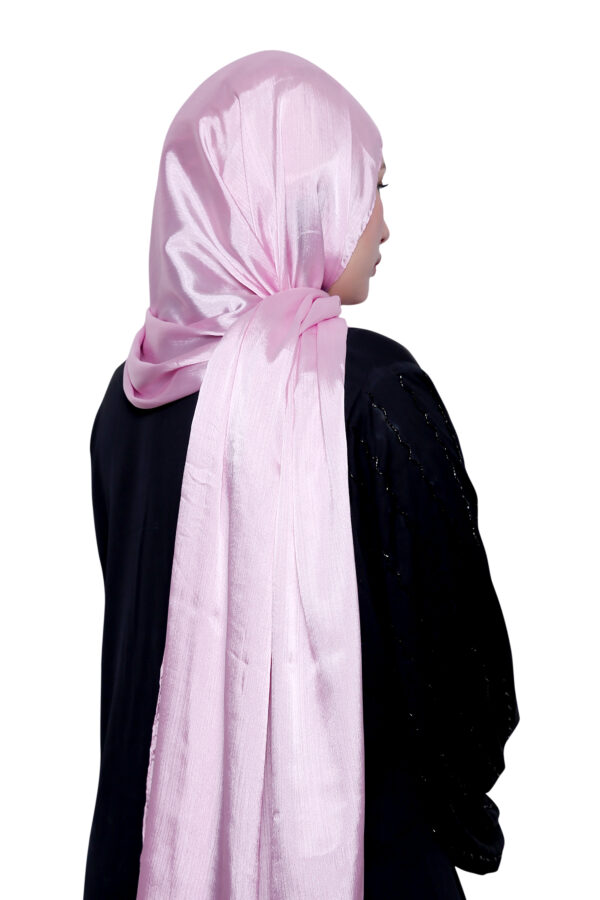 Satin Hijab (Pink) - Image 4