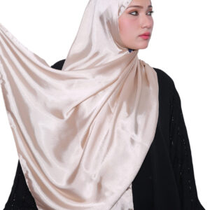 Satin Hijab (Silky cream)