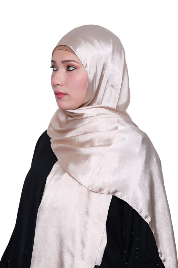 Satin Hijab (Silky cream) - Image 4