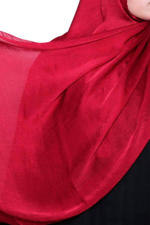 Satin Hijab (Red) - Image 4
