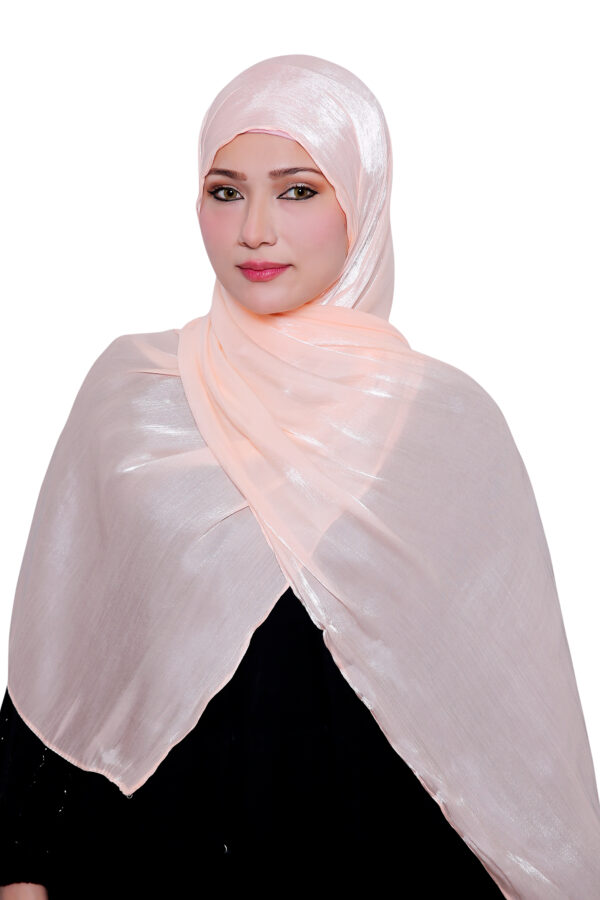 Organza Shimmer Hijab (Peach)