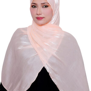 Organza Shimmer Hijab (Peach)