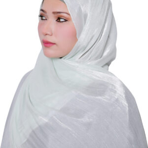 Organza Shimmer Hijab (White)