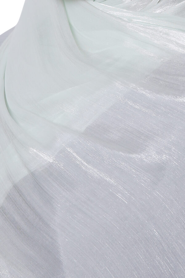 Organza Shimmer Hijab (White) - Image 4
