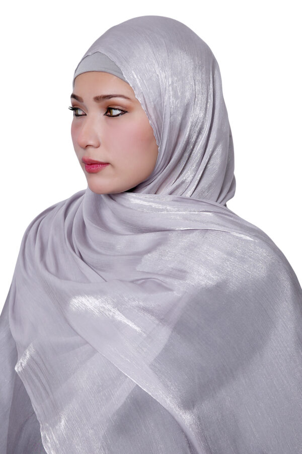 Organza Shimmer Hijab (Grey)