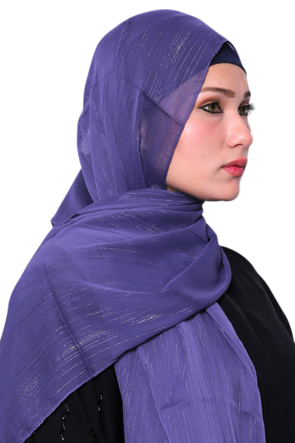 Shimmer Chiffon Hijab (Purple)