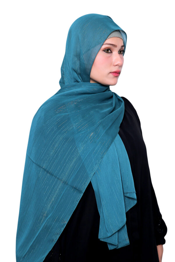 Shimmer Chiffon Hijab (Teal)