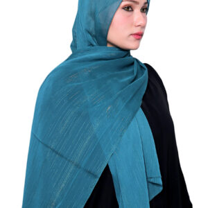 Shimmer Chiffon Hijab (Teal)