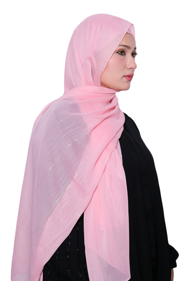 Shimmer Chiffon Hijab (Pink)