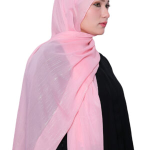 Shimmer Chiffon Hijab (Pink)