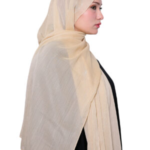 Shimmer Chiffon Hijab (Beige)