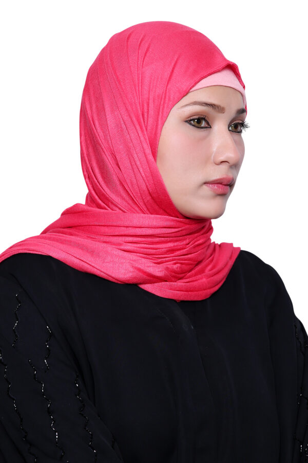 Jersey Hijab (Hot pink) - Image 4