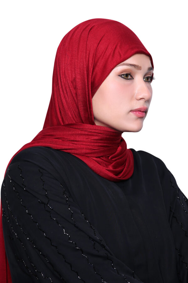 Jersey Hijab (Maroon) - Image 3